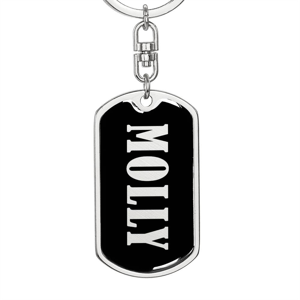 Molly v02 - Luxury Dog Tag Keychain
