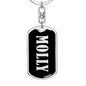 Molly v02 - Luxury Dog Tag Keychain