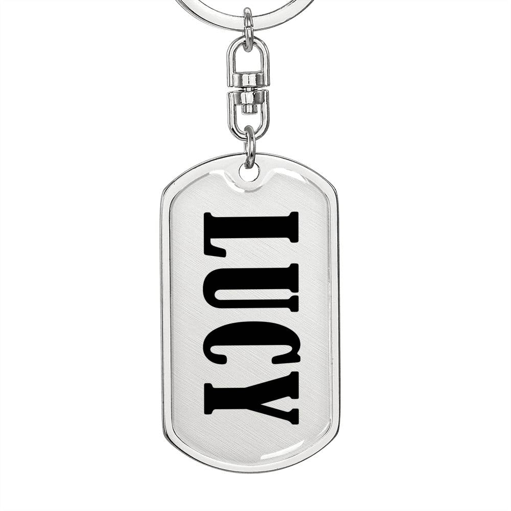 Lucy v01 - Luxury Dog Tag Keychain