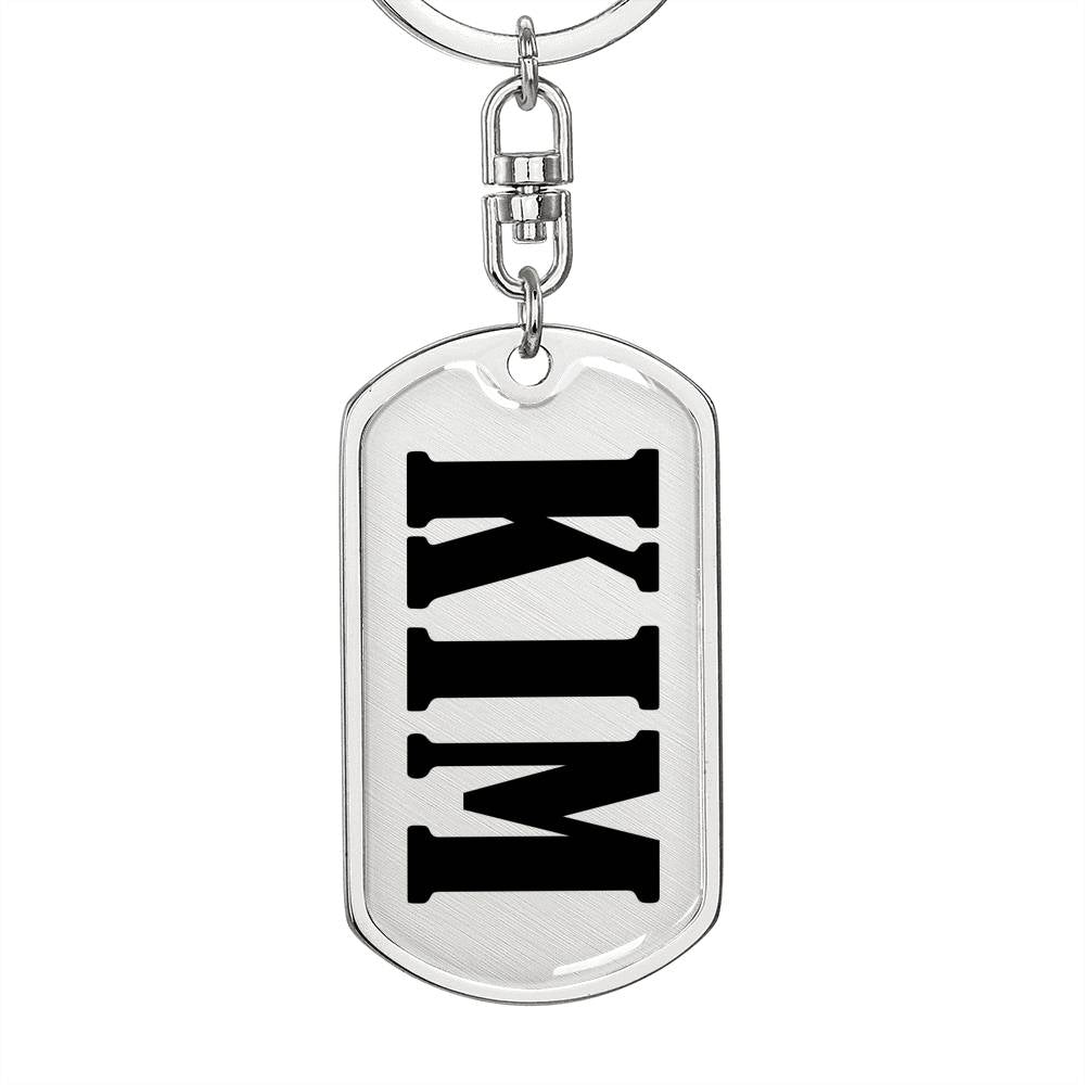 Kim v01 - Luxury Dog Tag Keychain