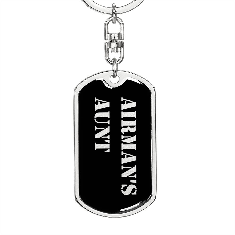 Airman's Aunt v2 - Luxury Dog Tag Keychain