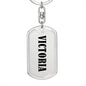 Victoria v01 - Luxury Dog Tag Keychain