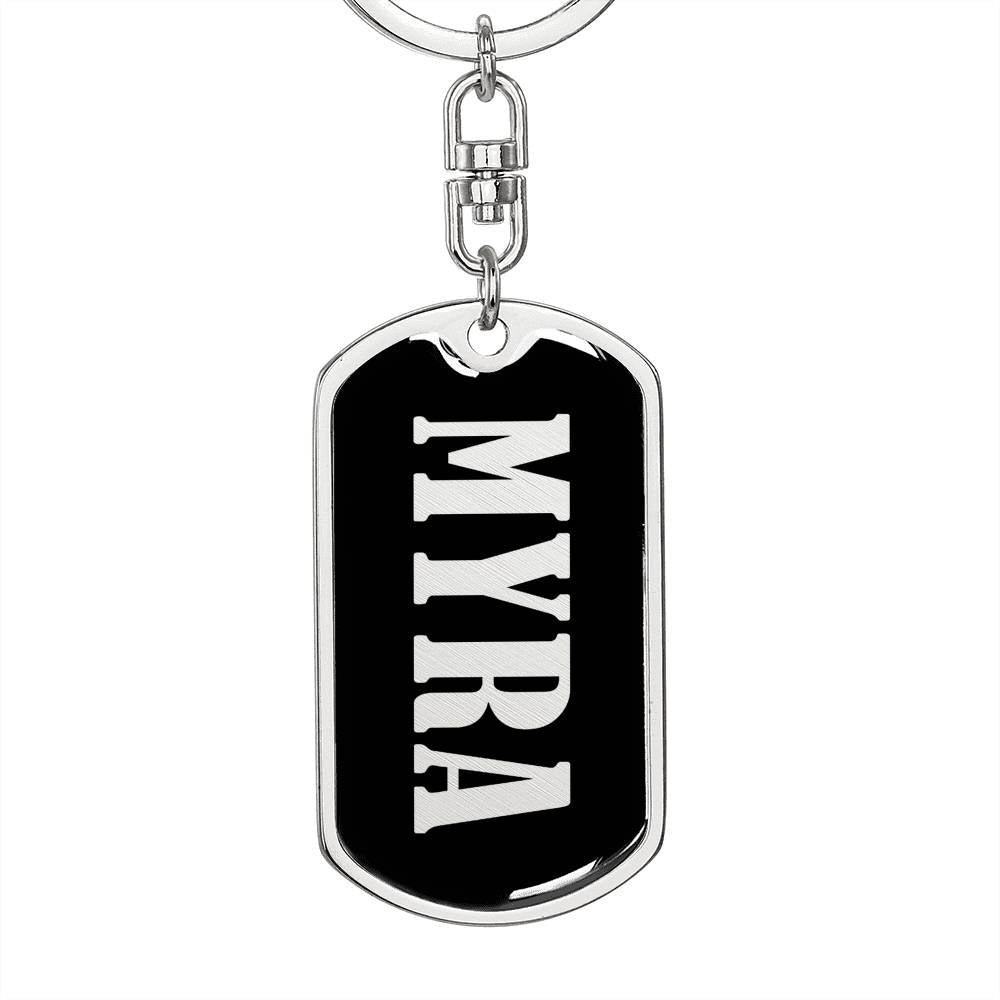 Myra v02 - Luxury Dog Tag Keychain