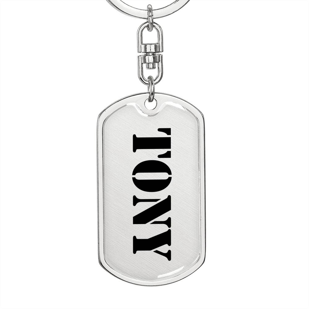 Tony - Luxury Dog Tag Keychain