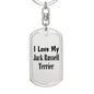 Love My Jack Russell Terrier - Luxury Dog Tag Keychain