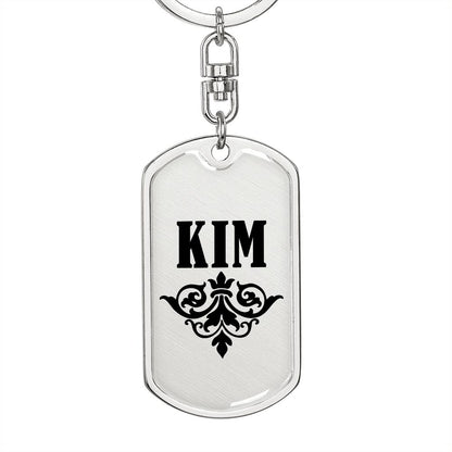 Kim v01a - Luxury Dog Tag Keychain