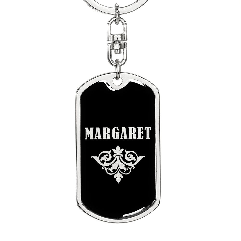 Margaret v02a - Luxury Dog Tag Keychain