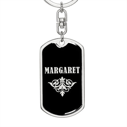 Margaret v02a - Luxury Dog Tag Keychain