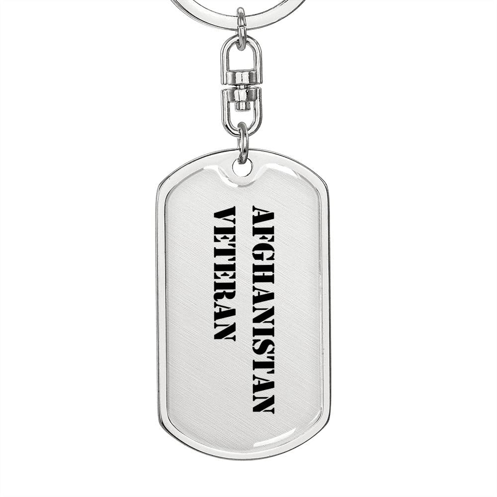 Afghanistan Veteran - Luxury Dog Tag Keychain