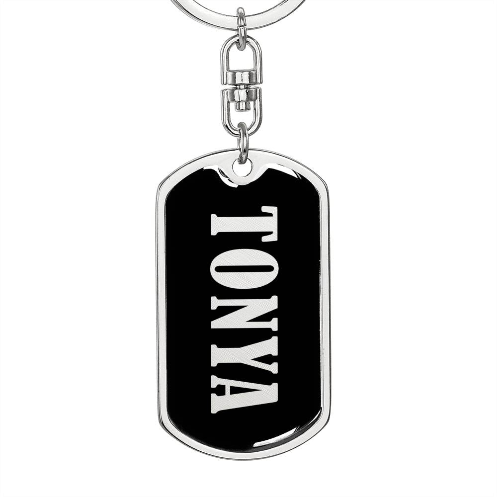 Tonya v02 - Luxury Dog Tag Keychain