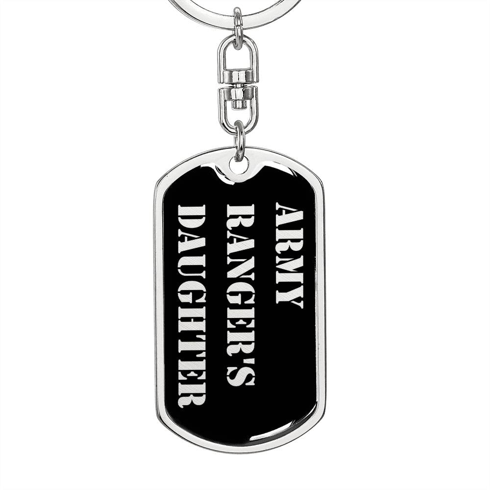 Army Ranger's Daughter v2 - Luxury Dog Tag Keychain