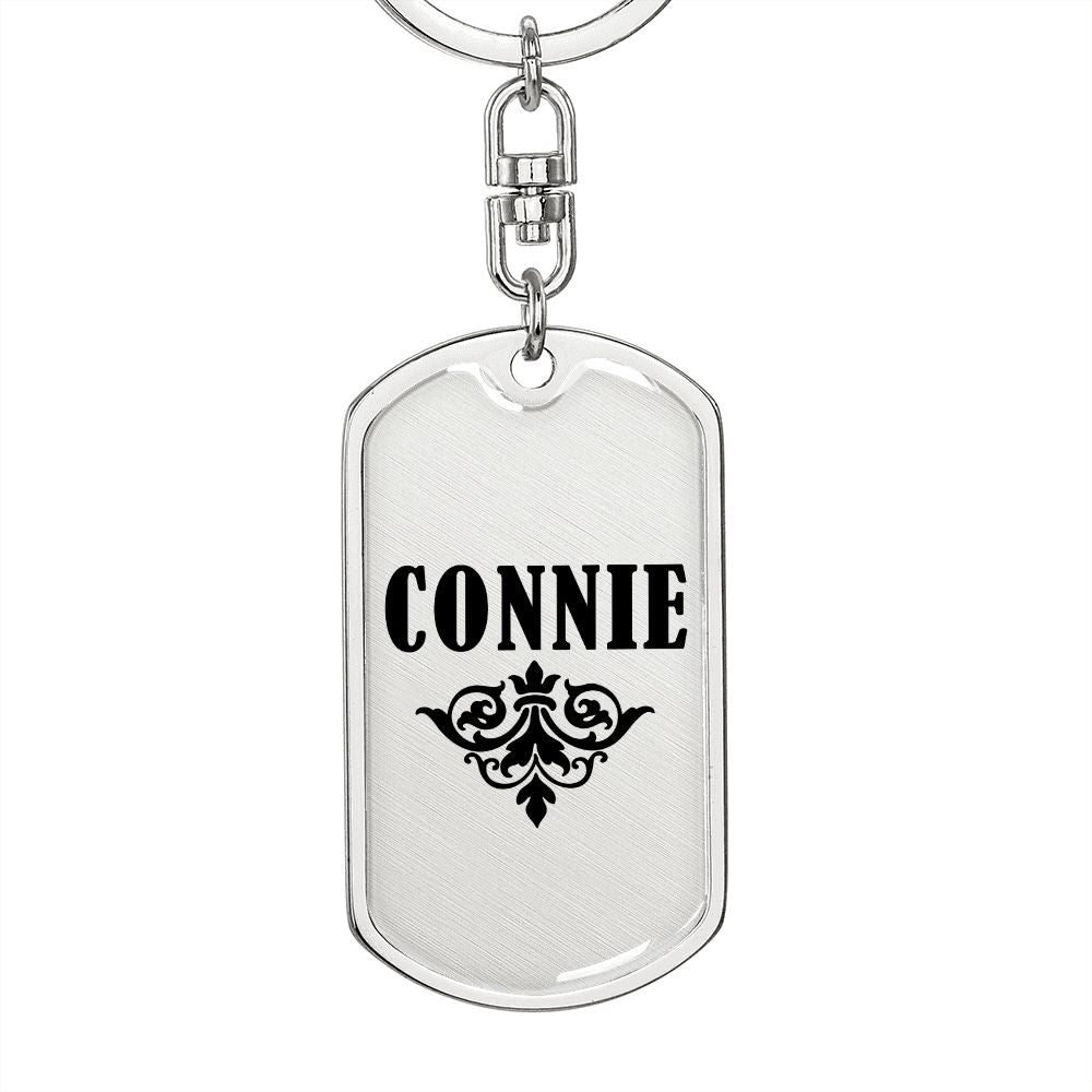 Connie v01a - Luxury Dog Tag Keychain