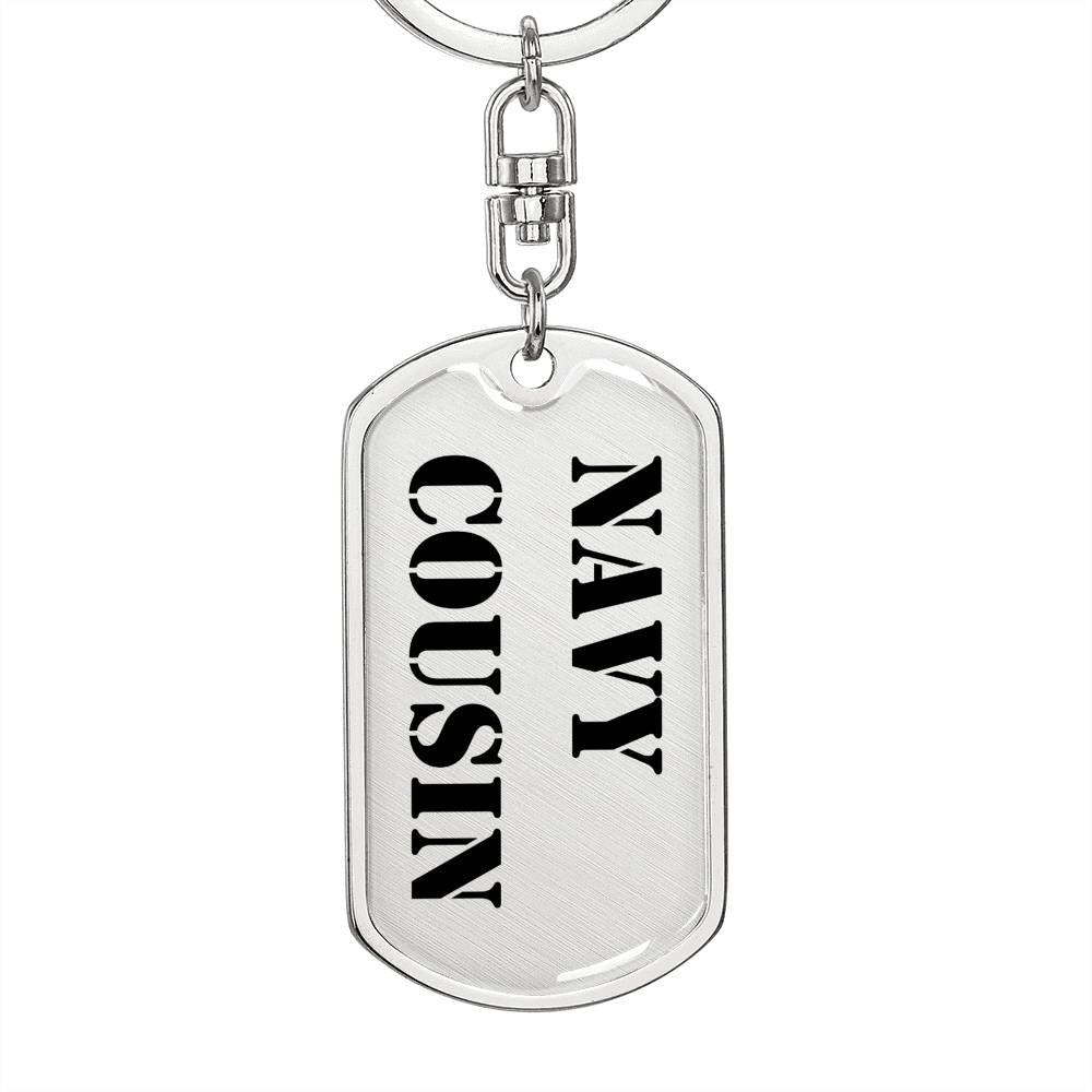 Navy Cousin - Luxury Dog Tag Keychain