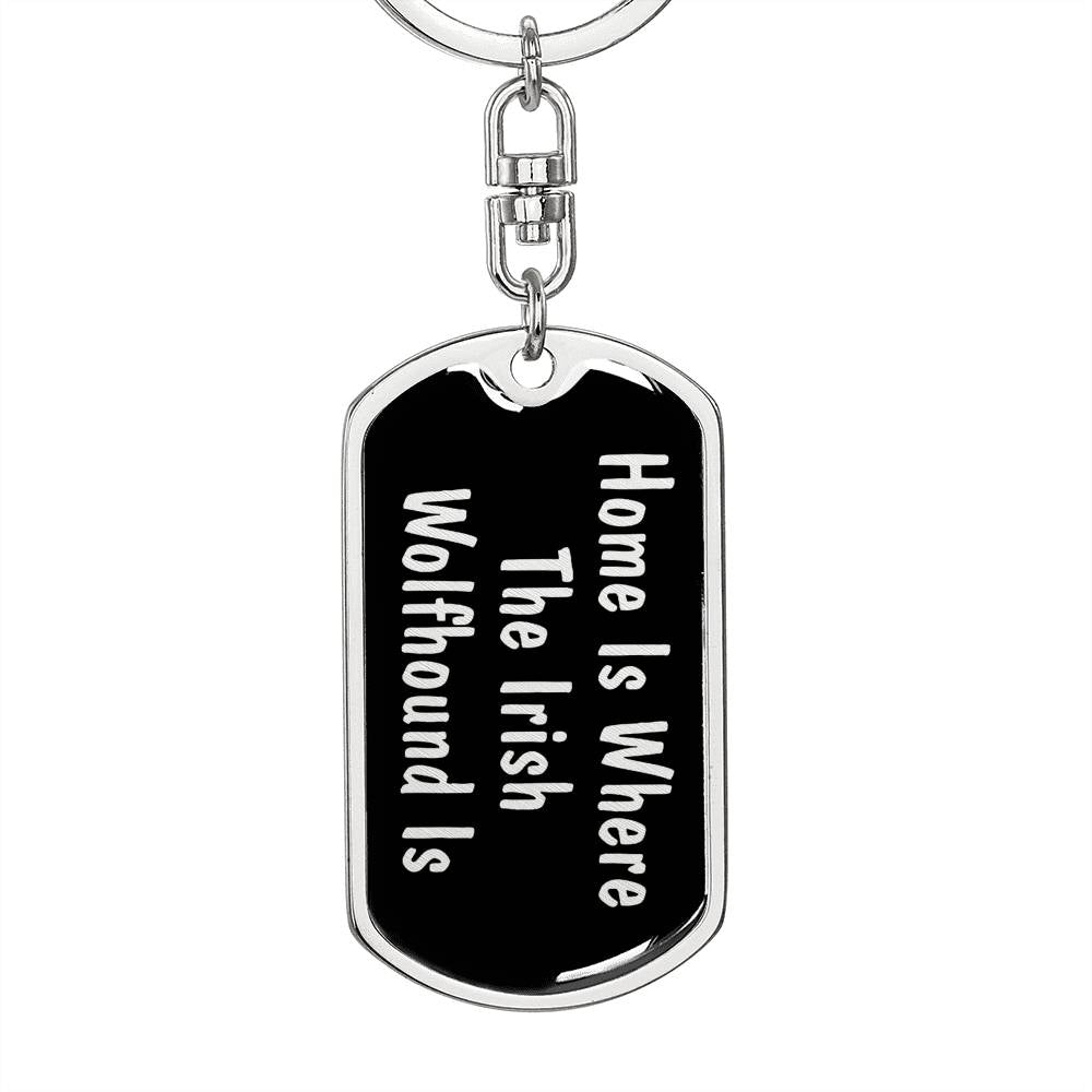 Irish Wolfhound's Home v2 - Luxury Dog Tag Keychain