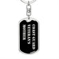 Coast Guard Veteran's Mother v2 - Luxury Dog Tag Keychain