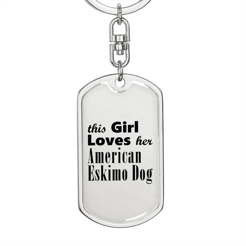 American Eskimo Dog - Luxury Dog Tag Keychain