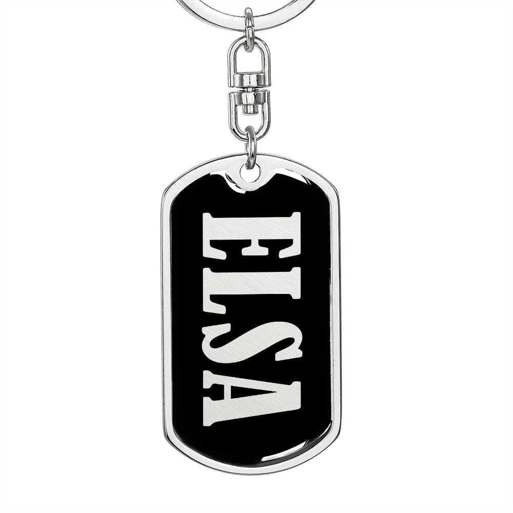 Elsa v02 - Luxury Dog Tag Keychain