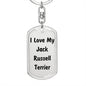 Love My Jack Russell Terrier v4 - Luxury Dog Tag Keychain