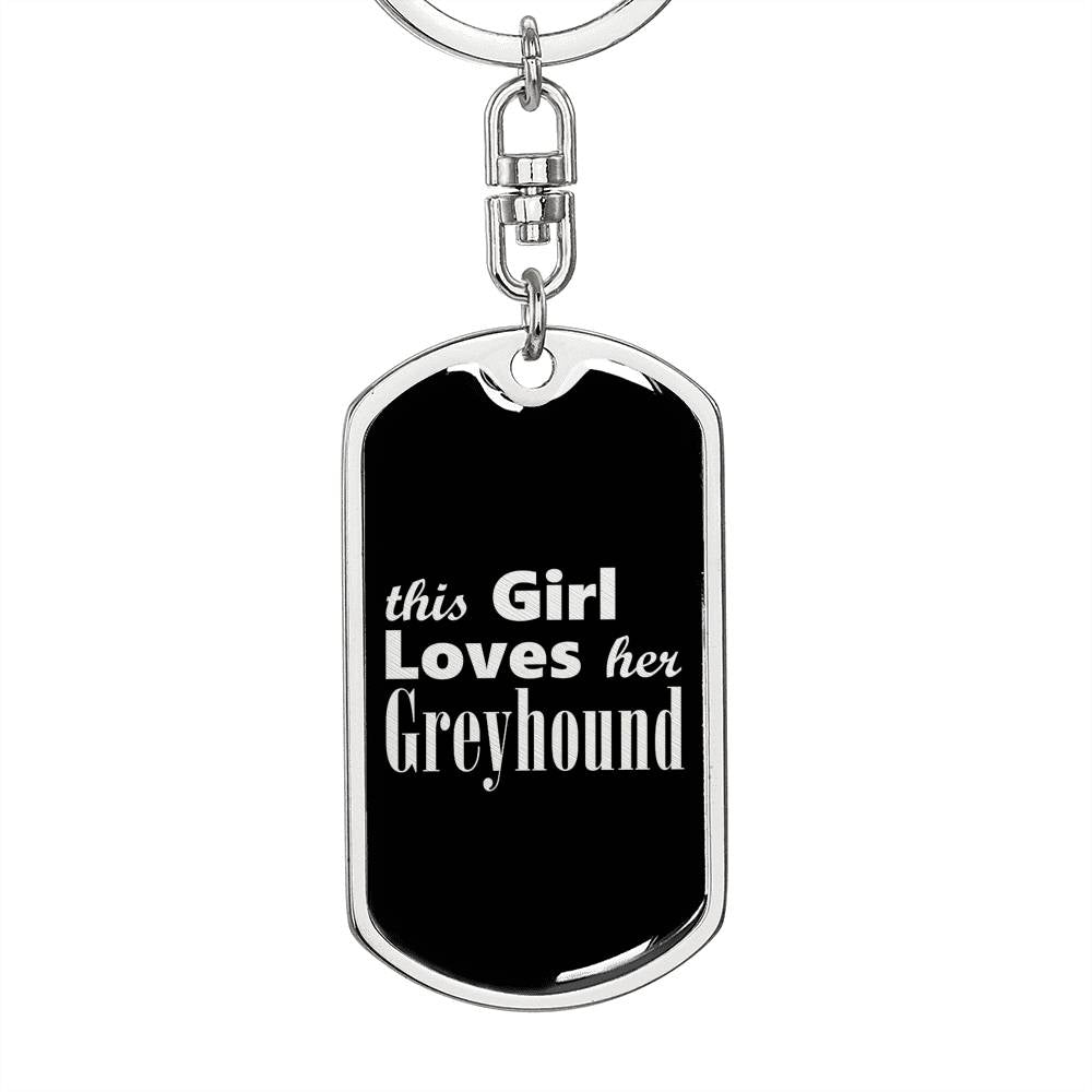 Greyhound v2 - Luxury Dog Tag Keychain