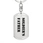 Soldier's Father - Luxury Dog Tag Keychain