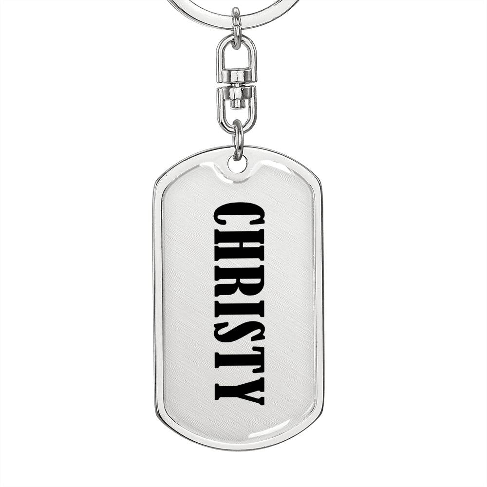 Christy v01 - Luxury Dog Tag Keychain