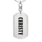 Christy v01 - Luxury Dog Tag Keychain