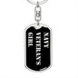 Navy Veteran's Girl v2 - Luxury Dog Tag Keychain