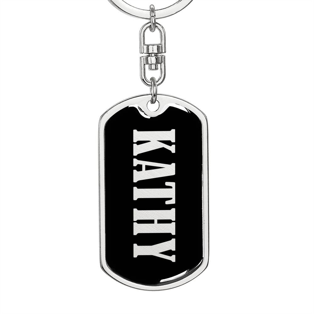 Kathy v02 - Luxury Dog Tag Keychain