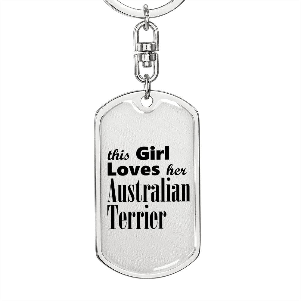 Australian Terrier - Luxury Dog Tag Keychain