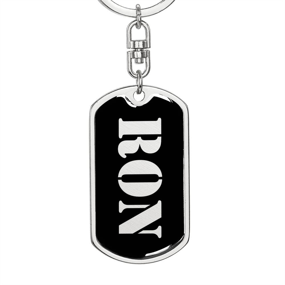 Ron v3 - Luxury Dog Tag Keychain
