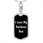 Love My Rainbow Boa v2 - Luxury Dog Tag Keychain