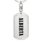 Alberta v01 - Luxury Dog Tag Keychain