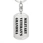 Military Veteran's Grandma - Luxury Dog Tag Keychain