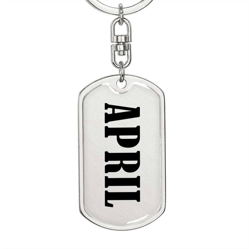 April v01 - Luxury Dog Tag Keychain