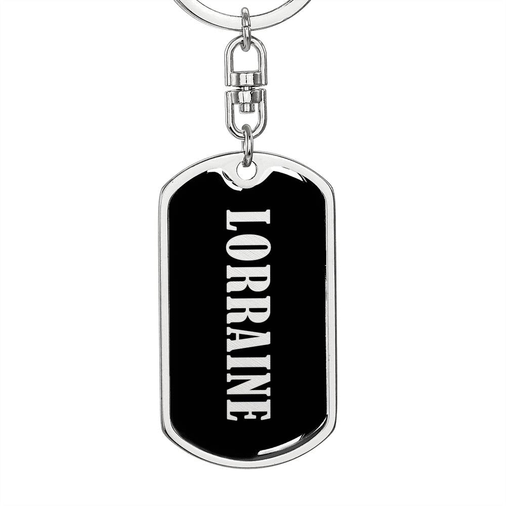 Lorraine v02 - Luxury Dog Tag Keychain