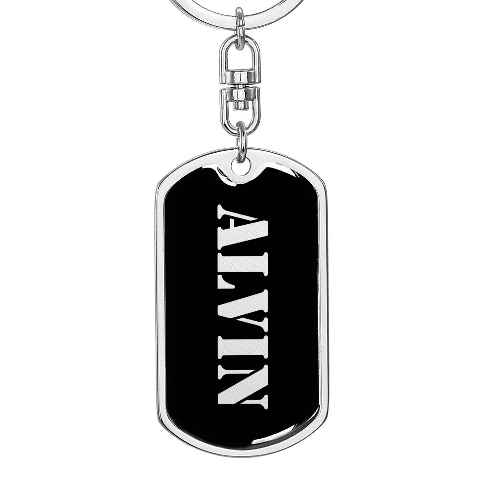 Alvin v3 - Luxury Dog Tag Keychain
