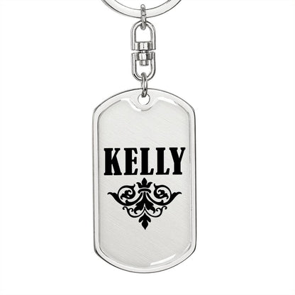 Kelly v01a - Luxury Dog Tag Keychain