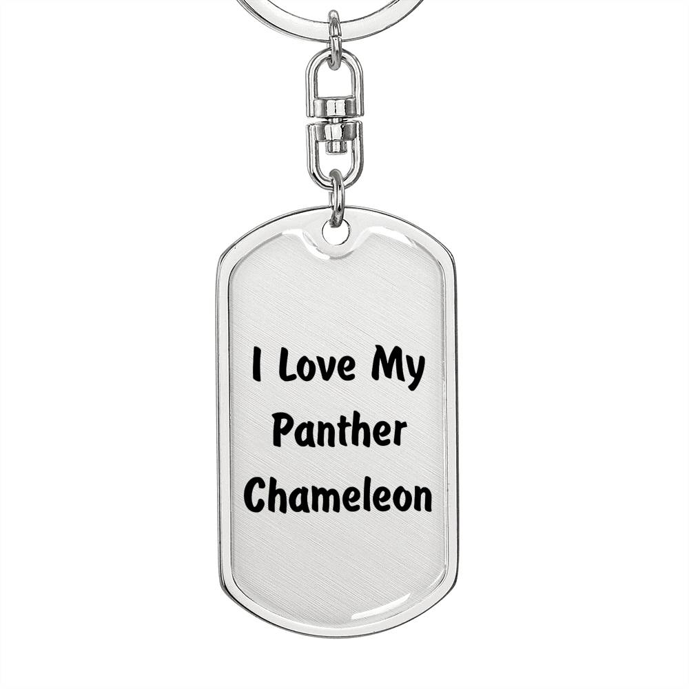 Love My Panther Chameleon - Luxury Dog Tag Keychain