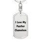 Love My Panther Chameleon - Luxury Dog Tag Keychain