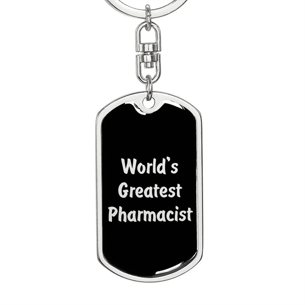 World's Greatest Pharmacist v2 - Luxury Dog Tag Keychain