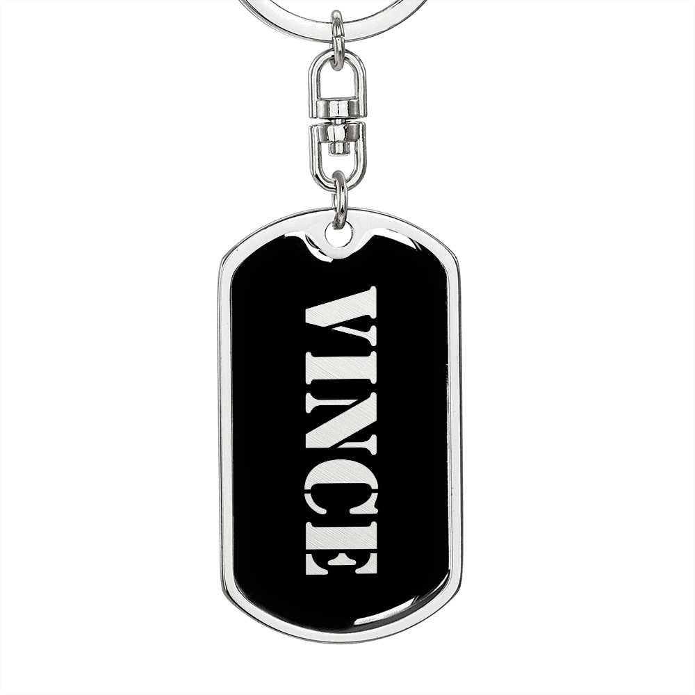 Vince v2 - Luxury Dog Tag Keychain