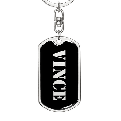 Vince v2 - Luxury Dog Tag Keychain