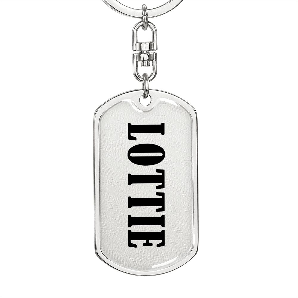 Lottie v01 - Luxury Dog Tag Keychain