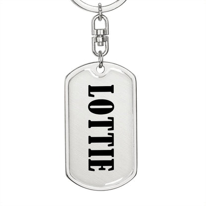 Lottie v01 - Luxury Dog Tag Keychain