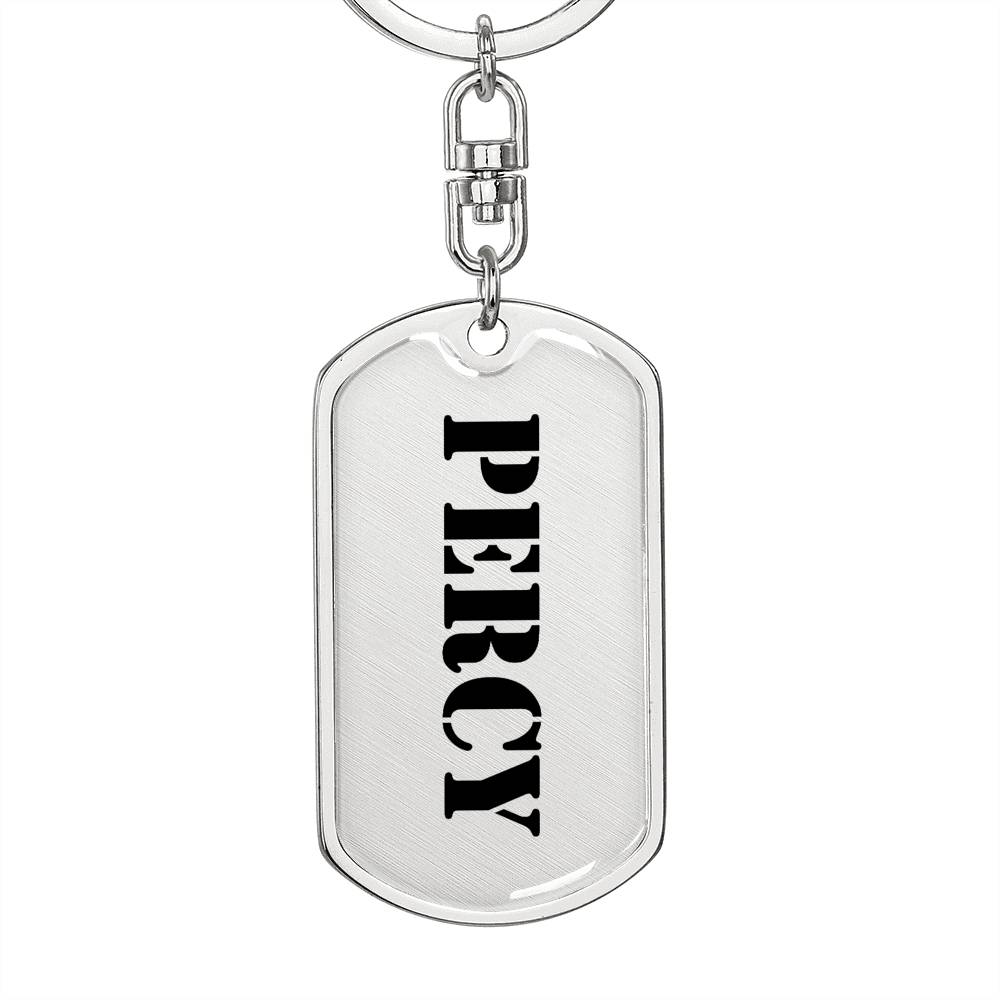 Percy - Luxury Dog Tag Keychain