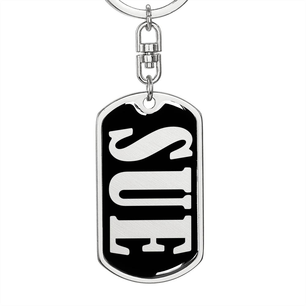 Sue v02 - Luxury Dog Tag Keychain