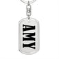 Amy v01 - Luxury Dog Tag Keychain
