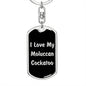 Love My Moluccan Cockatoo v2 - Luxury Dog Tag Keychain