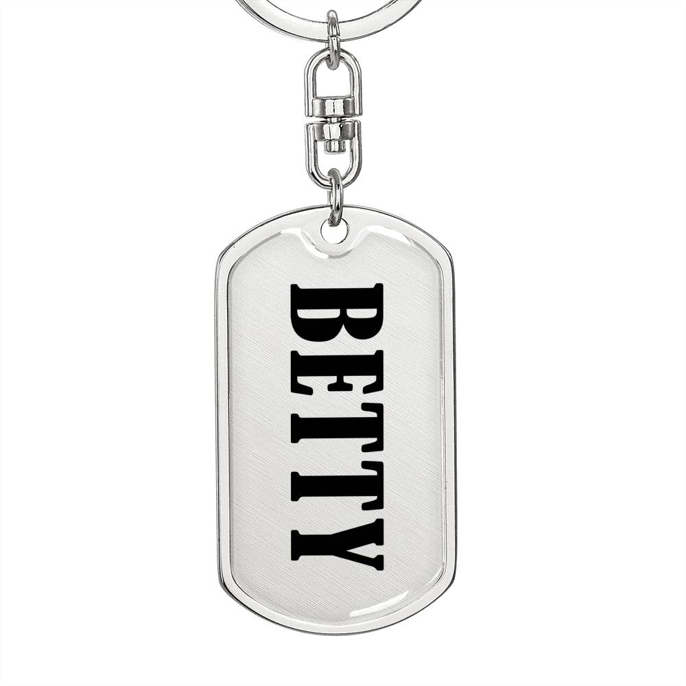 Betty v01 - Luxury Dog Tag Keychain