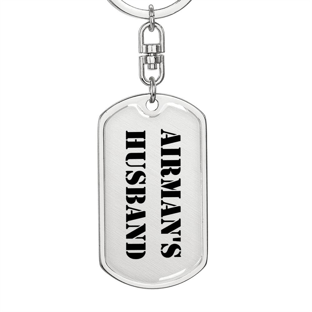 Airman's Husband - Luxury Dog Tag Keychain